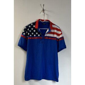 Men’s CoofAndy Polo America Fun/Comfy/Flare Shirt M 🇺🇸